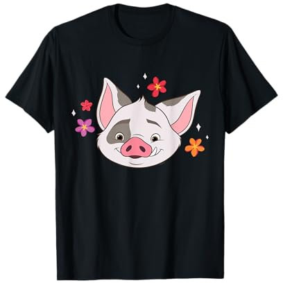Disney Vaiana 2 Big Face Pua Tropical Flowers Cute Costume T-Shirt