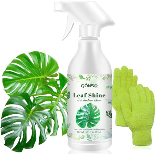 Leaf Shine Spray - Ready-to-Use Gloss & Polish for Indoor Plants, Instant Glow Leaf Cleaner for Indoor Plants, Ideal for Fiddle Leaf Fig, Ficus Audrey, Monstera and More - 16.9 OZ