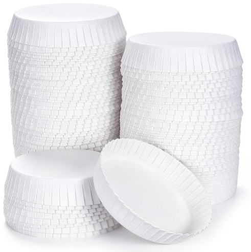 ULTECHNOVO 100 Pezzi Coperchio della tazza di carta monouso Accessori per bevande all'ingrosso Coperta calda tazza di carta con coperchio coperta-bianco
