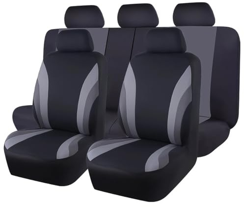 GDUTBC Autositzbezüge Set für Jeep Renegade 2015 2016-2024, wasserdichte Sitzbezüge Auto Vordersitze & Rückbank, rutschfest Sitzschoner Auto Zubehör Innenraum,A Grey