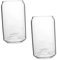 Sosoport Vasos de Vidrio 2 Piezas para Bebidas Frías y Calientes Transparente para Cócteles y Jugos Uso Fiestas y Bares