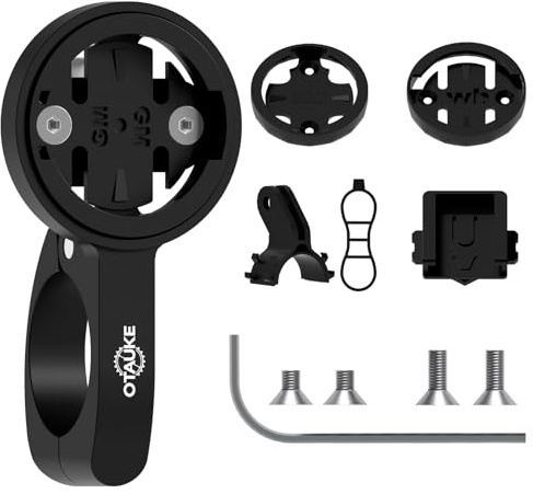 Otauke Aero Bars Mount for Garmin - Bike GPS Computer Mount for Garmin Edge,Wahoo Elemnt Bolt,Bryton Rider,Cateye,Out Front Cycling Holder for GoPro Full Range and Flashlight
