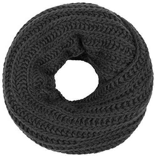 LIERYS Jil Loopschal Schal Rundschal Winterschal Strickschal Damenschal Herrenschal Damen/Herren - Made in Germany Herbst-Winter - One Size schwarz