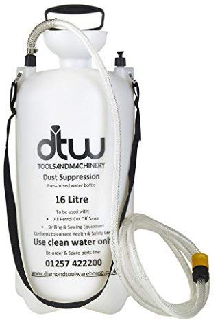 DTW Dust Suppression Water Bottle 16L for Use with Stihl, Makita, Husqvarna etc Cut Off Saws