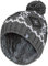 HEAT HOLDERS - Herren Winter Warm Fleece Mütze/Beanie mit Bommel (One Size, Grey/White)