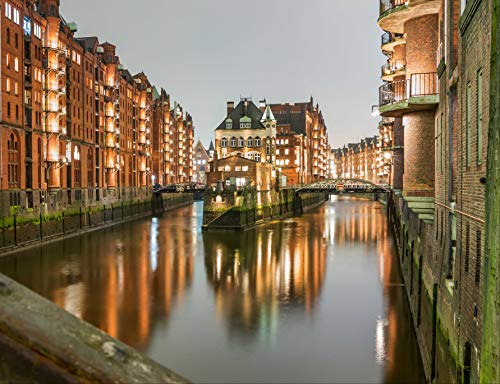 hansepuzzle 68769 - Hamburg Puzzle 1000 Teile - Orte-Puzzle mit hochwertiger Aufbewahrung: Kartonbox und wiederverschließbarem Beutel - Format 60 × 46 cm