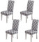 HZDHCLH Stuhlhussen 4 Stück Elastische Moderne Universal Stretch Beschützer Stuhlhussen für Stuhl Esszimmer Hochzeit Partys Bankett Deko, Grau karo