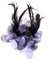 Pince Broche Mariage Fleur Organza Perlés Plumes Gris