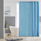Furlinic Shower Curtain Mould Proof Resistantand Waterproof Washable Polyester Fabric Sky Blue Bath Curtains with Weight Tape 10 Hooks for Wetroom 60x72 Inch.