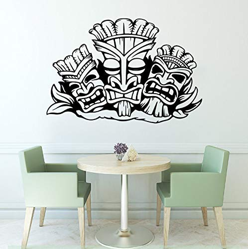 Hawaiian Bar Fenster Wandaufkleber Aloha Hawaii Tiki Bar Totem Beach Wandtattoo Vinyl Home Decor 56Cmwidex38Cmhigh