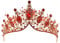 Moonight Hochzeitskrone für Braut, Strass, Prinzessinnen-Diadem für Damen, Abschlussball, Königin, Festzug, Braut, Hochzeitskrone (0980rot), One Size, Strass Legierung
