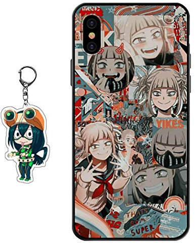 Staremeplz Compatible iPhone XS Case - Anime Figure Design with Keychain, Soft Silicone TPU Protective Phone Case