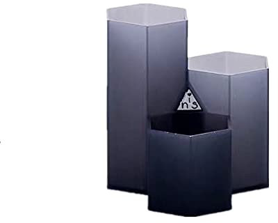 MOCOFO Pot à crayons hexagonal créatif pour bureau, décoration de chambre, table de chevet, petit mobilier, noir