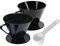 Westmark Kaffee-Set 3tlg., 2 Kaffeefilter Gr. 2 und Gr. 4 + Kaffee-Dosierlöffel, Kunststoff, Schwarz/Weiß, 244422E7