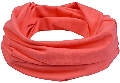 Miobo Kinder Baumwolle Loopschal Schlauchschal Rundschal Halstuch Coral-M