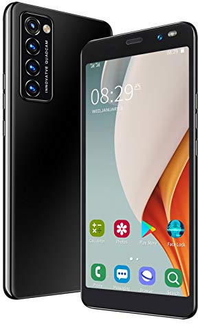 Entsperrte Smartphones, LANDVO 5,45-Zoll-Dual-SIM-Handy ohne Sperre, 512 MB RAM 4 GB ROM, 0,3 MP 2 MP Dual-Kamera, HD-Vollbild-Android-Telefon mit 1500-mAh-Akku(Schwarz)