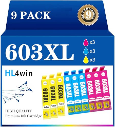 HL4win 603XL Patronen Kompatibel mit Epson 603 tintenpatronen 603XL Multipack,für Expression Home XP-3100 XP-2100 XP-2105 XP-4100 XP-4155, Workforce WF-2830 WF-2810 WF-2835 WF-2850 Druckerpatronen