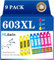 HL4win 603XL Patronen Kompatibel mit Epson 603 tintenpatronen 603XL Multipack,für Expression Home XP-3100 XP-2100 XP-2105 XP-4100 XP-4155, Workforce WF-2830 WF-2810 WF-2835 WF-2850 Druckerpatronen