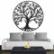 INDIGOS UG - Wandtattoo Wohnzimmer - Wandaufkleber Baum des Lebens - 0 - Lebensbaum Weltenbaum - 60x60 cm - Schwarz - Aufkleber Kinderzimmer Schlafzimmer Küche Badezimmer Büro Dekoration