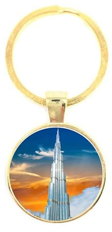 Schlüsselanhänger Glas - Dubai, golden