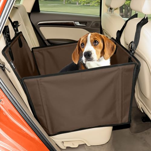 WUGLO Hunde Autositz Rückbank Extra Stabil für mittlere Hunde bis 18 kg