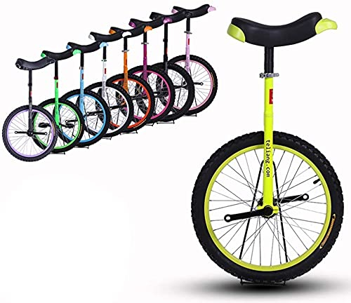 Einrad Fahrrad Einrad Unisex Einrad Heavy Duty Stahlrahmen und Alufelgen, 16 Zoll Rad Einrad für Kinder und Anfänger, deren Höhe 120-140 cm (Farbe: Gelb, Größe: 16 Zoll Rad)