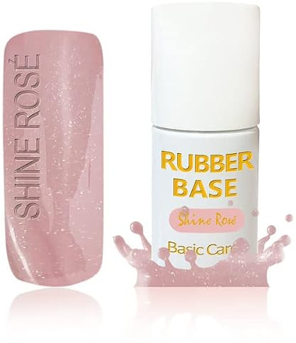 UV/LED Base Gel RubberGel Pinselflasche Streichgel Camouflage/MakeUp Gel (SHINE ROSÈ)