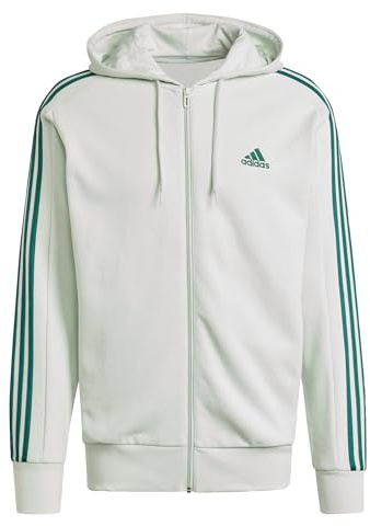 adidas Men's Essentials French Terry 3-Stripes Full-Zip Track Top, L Tall 3 inch