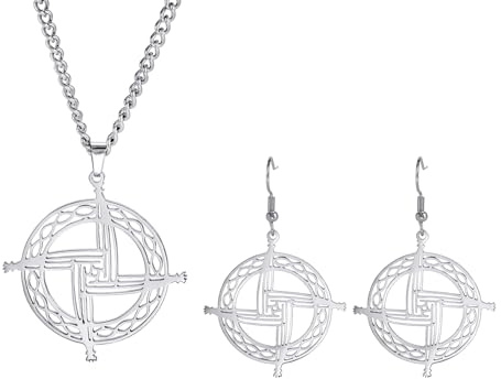 EUEAVAN St Brigid Cruz Santa Bridget collar tradicional irlandés Celtic Cruz colgante amuleto cristiano pagano joyería religiosa mujer hombre regalo