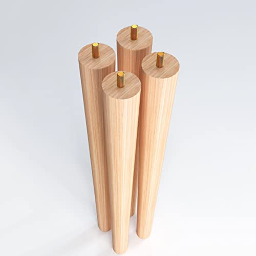 Möbelbeine, Möbelfüße, Massivholz Buche Küchentisch Beine Vertikaler Holz Esstisch Couchtisch Füße Für Multifunktionale Arbeitbank Esstisch 4 Stücke/10Cm(3.9In)