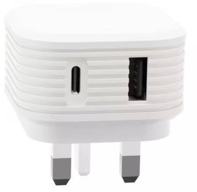 Juice 30W Dual Port Fast Charger Plug – White