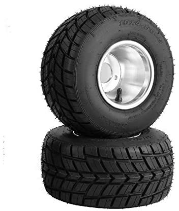 Go-Kart-Reifen und -Felgen, 2 Stück Vorderreifen, Felgen, Go-Kart-Räder und -Reifen 10 x 4,50;Vorne, Nabe, Felgenpassung, Schraubenmuster 58 mm