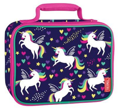 Thermos Kids Lunch Kit Borsa Termica Porta Merenda con Maniglia 4L Unicorno | isolamento IsoTec, maniglia, design unicorno, per scuola e asilo, leggera, facile da pulire, senza BPA, ideale per viaggio