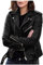 Generic Damen Kunstlederjacke Schwarz, Motorrad Biker Jacke Kurz, Gefütterte Lederjacke Damen PU Leder Jacke Zip, Größe S-5XL