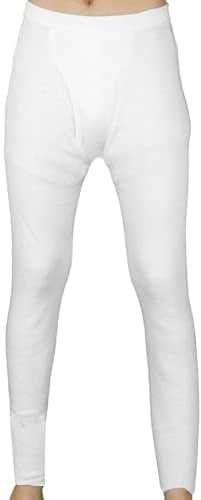 A2Z Mens Thermal Long Johns Base Layer Bottoms Cotton Blend M-XXL | Warm Soft Stretch Winter Leggings Comfortable Loungewear Black White