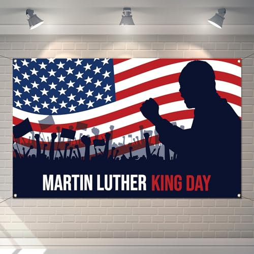 Buxiuer Martin Luther King Jr. Fotoautomaten-Hintergrund, Dekoration, Geschichte, berühmtes Zitat, MLK, Tagesdekoration, Inspiration, Schule, Klassenzimmer, Pinnwand, Wanddekoration