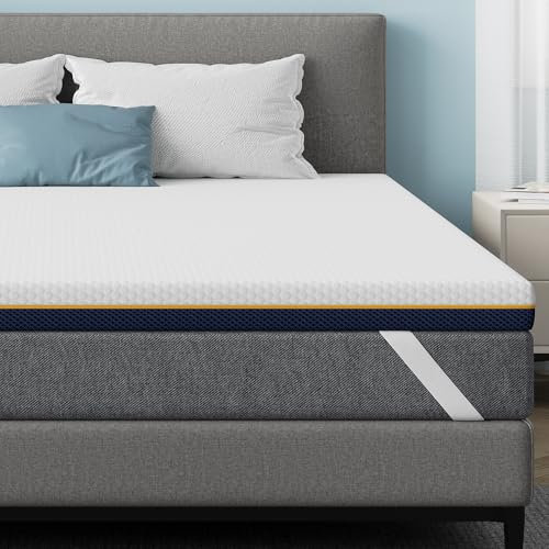 DEWINNER Surmatelas 160 x 200, Surmatelas en Mousse à Mémoire de Forme Gel, Mousse en Matériau Bambou, Épaisseur 7,5CM, Surmatelas Ergonomique, Ventilé Haute Densité, Housse Hypoallergénique Lavable
