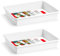 AC - Pack de 2 Bandejas Frigorificas - Capaciadad de 4,25 L - Fabricado en Plástico - Apto para Microondas y Congelador - 6,5 x 34,5 x 26 cm - Color Blanco