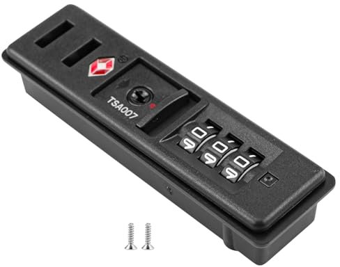 Abitzon 1 lucchetto a combinazione nera Tsa a 3 cifre con codice doganale, lucchetto per valigie, zaini, cassette degli attrezzi