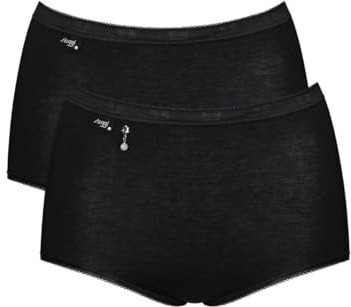 Basic+ Pearl Maxi 2 Pack Briefs Black Pearl Black 6XL - 26