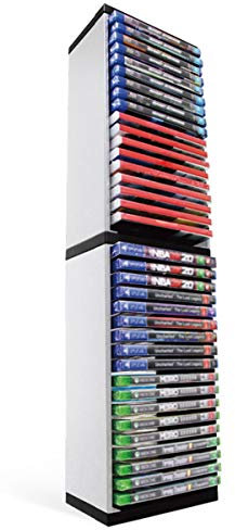 Yopption Game Disc Box, Video Spiel Disc Regal,Storage Rack Holder für PS5 Speicherregal Halten Sie 36pcs Game Discs,Durable CD Lagerung Rack DVD Halter Turm Stand,13x12.5x76cm