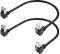 GINTOOYUN 2pcs cat5e câble Ethernet RJ45 vers le haut et vers le bas 90 degrés mâle prise Internet câble Lan pour PC, routeurs,commutateurs,imprimantes,etc(13,97 pouces)