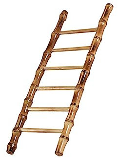 CIYODO Miniature Bamboo Ladder Decoration Realistic Bamboo Ornaments for Photo Props Fairy Garden Mini House Compact and Sturdy Design