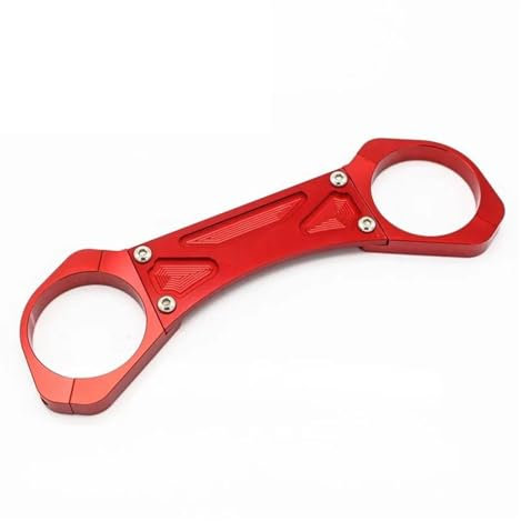REOKIP Ammortizzatore Staffa Supporto Forcella Anteriore per Moto Stabilizzatore Forcella Staffa in Alluminio per Y&amaha XJR400 XJR1200 Stabilizzatore Sterzo(Red)