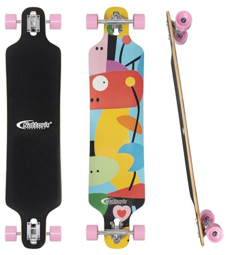 Nattork Skateboards 31 Zoll Komplett Skateboard für Anfänger, 9 Schichten Kanadisches Ahornholz mit ABEC 7 Kugellager, Deck-Skateboard für Kinder Jugendliche Erwachsene
