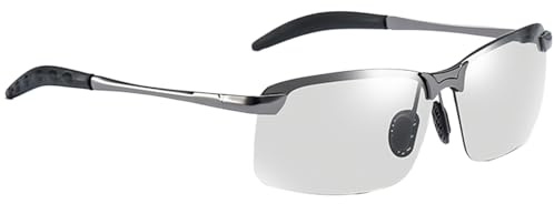 Generico Lunettes de Vue Transition, Lunettes à Changement de Couleur | Verres Polarisés Anti-éblouissements pour Conduite Sport En Plein Air Cyclisme Golf Sports