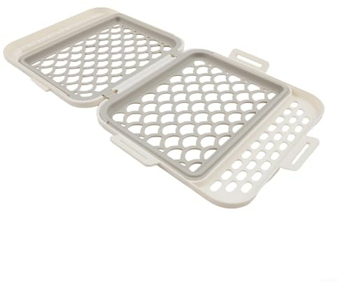 Silicone Dishwasher Basket, For Small Items - Heat-Resistant Washing Container For Baby Bottles, Nuts, Screws - White, 18X18x2.3cm