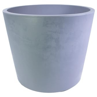mgc24 Millennium Pflanztopf mit Rollen Ø 59 x 49,5 cm, Aschgrau | Mit Wasserspeicher | großer runder Pflanzkübel für Garten, Terrasse & Balkon | wetterfest & UV-beständig