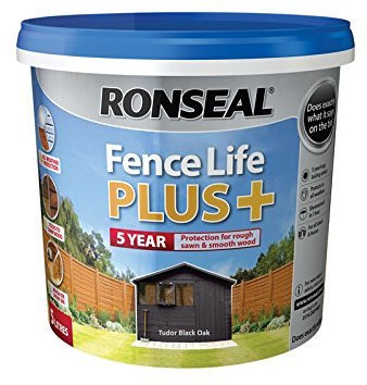 Ronseal RSLFLPPCTBO5 5 Litre Fence Life Plus Tudor Paint - Black Oak by Ronseal