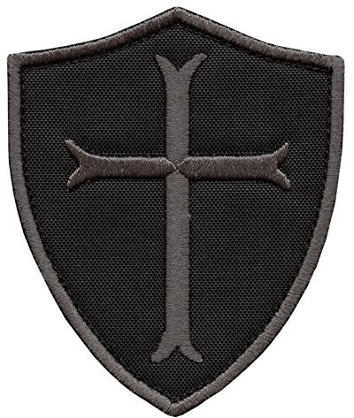 Schwarzes Subdued Crusaders Templar Kreuz US Seals DEVGRU ACU DEVGRU Bestickter Haken Aufnäher